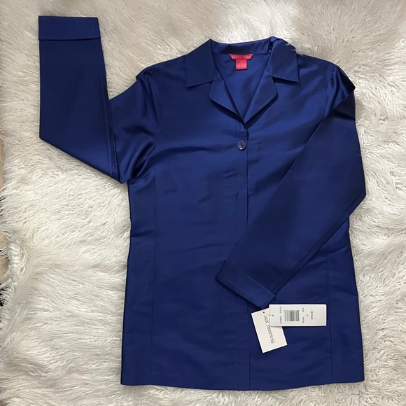 Sunny Leigh Blue Silk Blouse - Picture 3 of 13